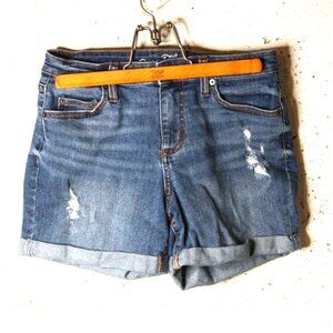 UNIVERSAL THREAD Womens Denim Jean Shorts Mid-Rise Boyfriend Distressed Sz 4/27